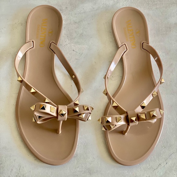 VALENTINO GARAVANI RockStuds Sandal women’s size EU 39 USA size 8 worn twice - Picture 2 of 10